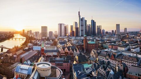 View of the Frankfurt skyline