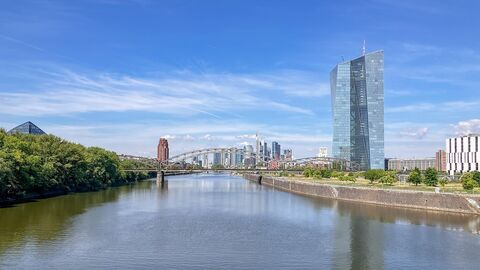 View of Frankfurt am Main and the European Central Bank building View of Frankfurt am Main and the European Central Bank building